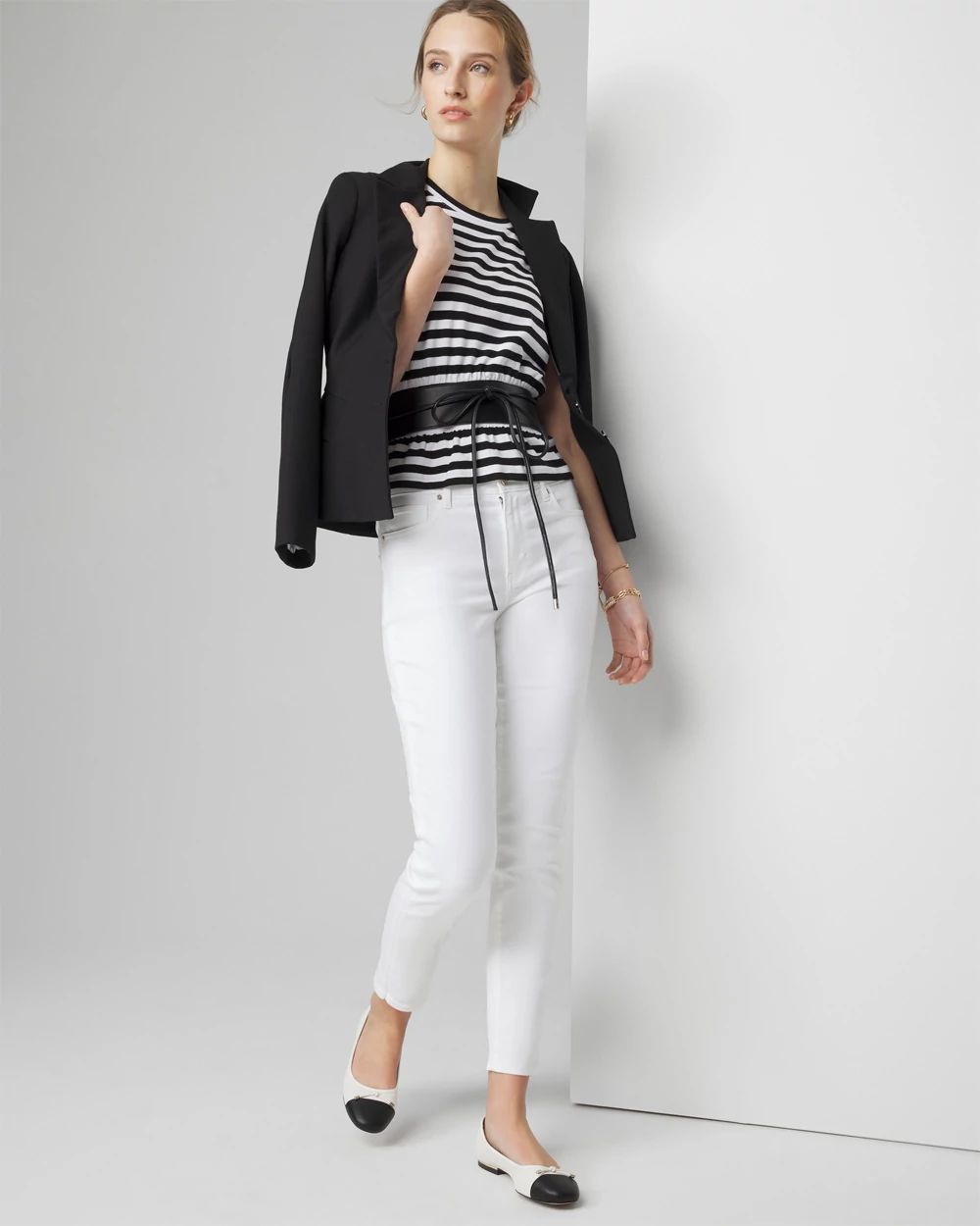 Smocked Peplum Tee | White House Black Market